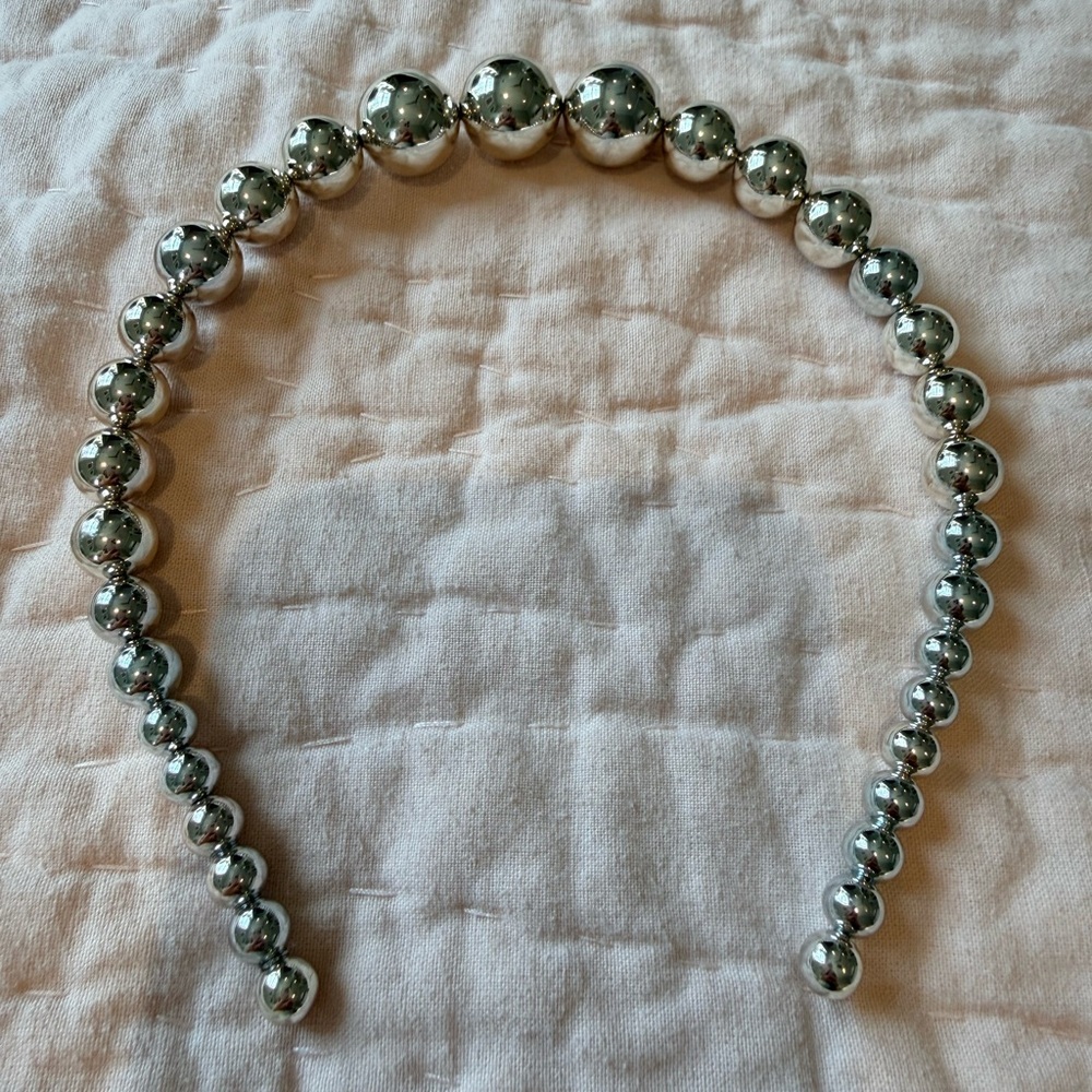 & Other Stories Silver Beaded Headband from Germany